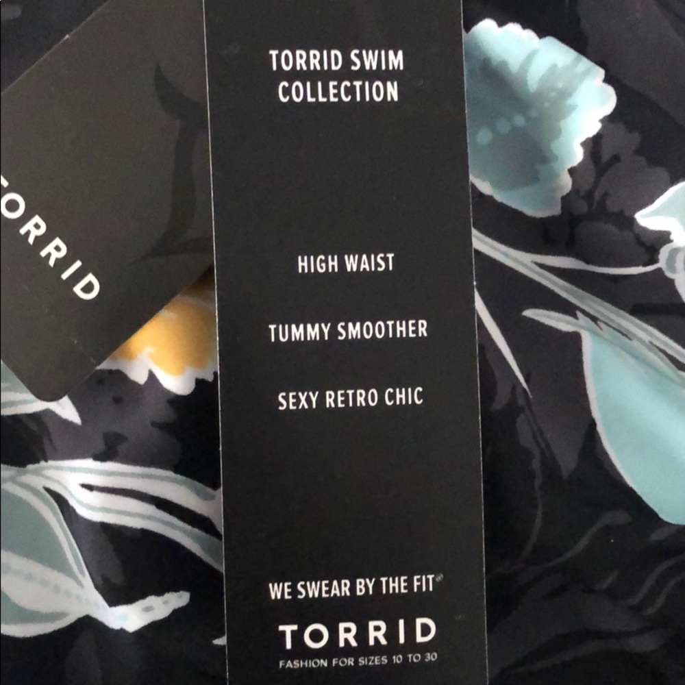 Torrid Floral Print Ruched High Waist Swim Bottom - Picture 3 of 4